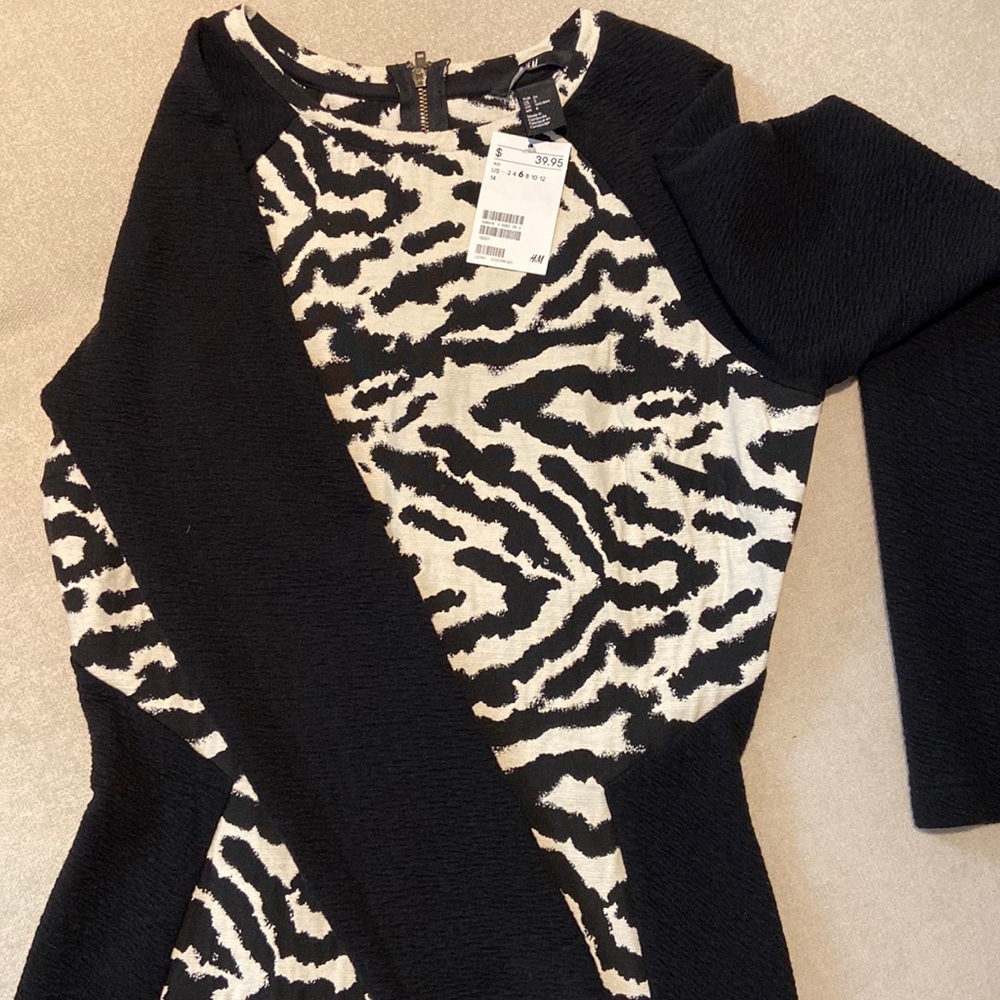 H&M Zebra Print Bodycon Dress - Never Worn, With Tags